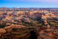 VIEW AT DAWN - CATHEDRAL POINT OVERLOOK, CANYONLANDS NAT'L PARK, UTAH