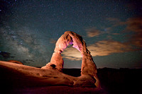 DELICATE ARCH UNDER A NIGHT SKY - ARCHES NATIONAL PARK, UTAH