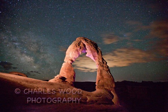 DELICATE ARCH UNDER A NIGHT SKY - ARCHES NATIONAL PARK, UTAH