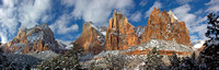 THE THREE PATRIARCHS - WINTER IN ZION NATIONAL PARK, UTAH