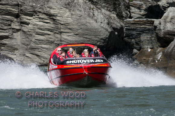 SHOTOVER JET BOAT, QUEENSTOWN, SOUTH ISLAND, NEW ZEALAND