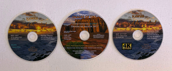 IMAGES OF THE SOUTHWEST AND IMAGES OF THE BIG ISLAND, HAWAI'I ON DVD AND BLURAY DISCS